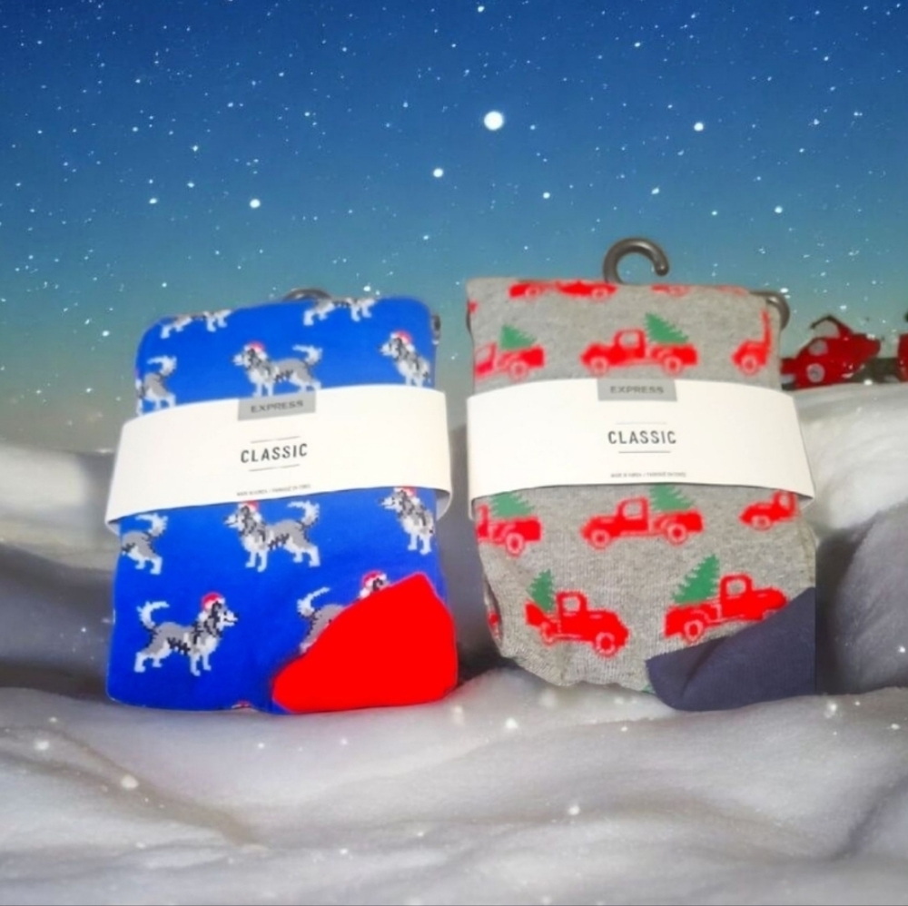 Express SOCKS NWT Dogs & Trucks 8/13 Gift Idea